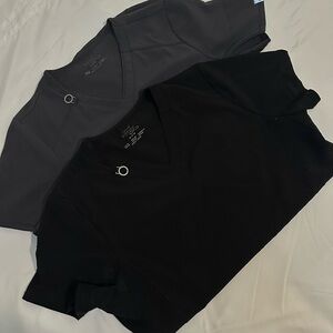 Black and Gray Infinity Cherokee Scrub Tops